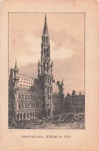 Künstler Ak Bruxelles Brüssel, L'Hôtel de Ville -803792