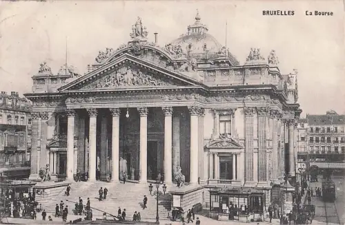 Postkarte Bruxelles (Brüssel) La Bourse (die Börse) 1907 -803638