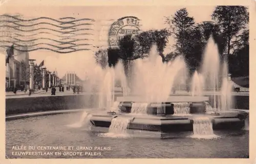 ALLEE DU CENTENAIRE ET GRAND PALAIS EEUWFEESTLAAN EN GROOTE PALEIS. -803658