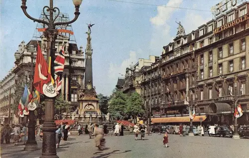 Ansichtskarte Bruessel Bruxelles Brouckereplaats Hotel Metropole Kat. -803706