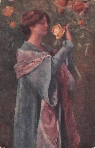 Illustratori-Künstler signiert P. Sala Lady Roses Ars Minima Cartolina -803538
