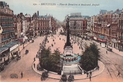 130. -BRUXELLES. Place de Brouckère et Boulevard Anspach -803696