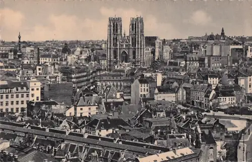 Jahre Brüssel Eglise Saint-Gudule Panorama Antike Postkarte -803710