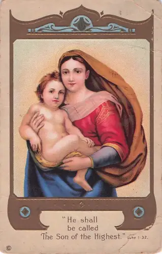 Postkarte Maria & Jesus Christus Er wird Sohn des Höchsten genannt werden -804212