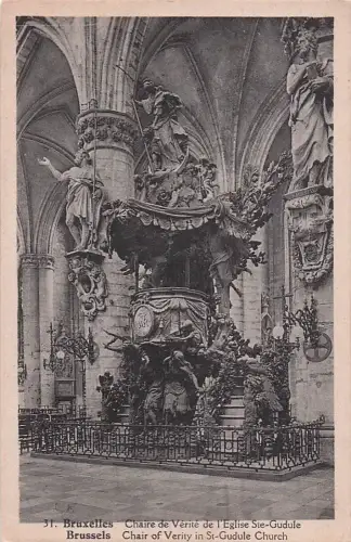 Bruxelles Chaire de Vérité de l'Eglise Ste-Gudule -803738