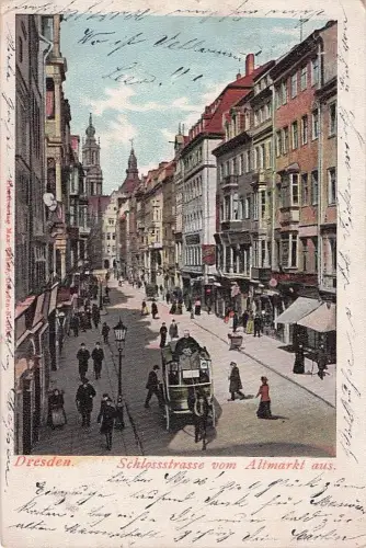 Dresden. Schlossstrasse vom Altmarkt aus. -804372