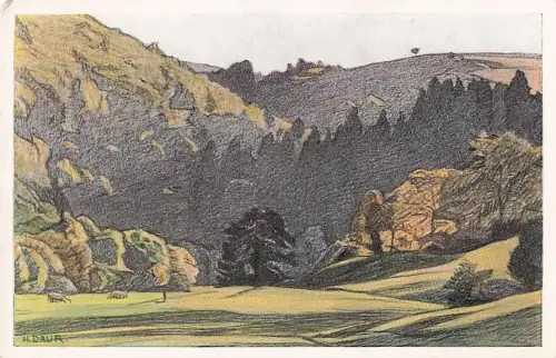 Künstler Ansichtskarte / Postkarte Horben im Breisgau, Bohrertal, Villen-Ansiedlung Küchlinsches Gelände, Quellengebiet -803894