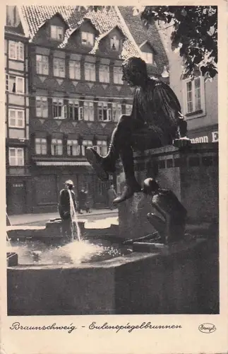 AK Braunschweig, Eulenspiegelbrunnen am Bäckerklint -804058
