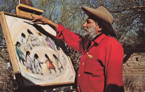 DeGrazia malt Los Ninos Tucson Arizona Vintage-Postkarte v133 -804196