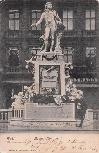 Wien, Mozart-Monument. -804144