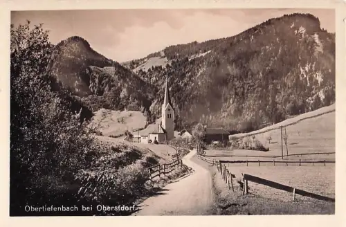 AK Obertiefenbach / Allgäu, Pfad zum Ortskern -804010