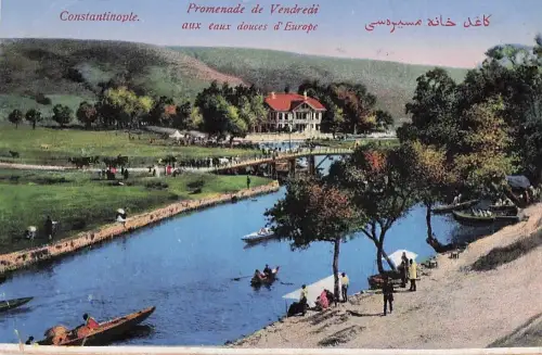 AK Constantinople, Promenade de Vendredi aux eaux douces d`Europe, Freitags-Promenade an den Süssen Wassern von Europa -804164
