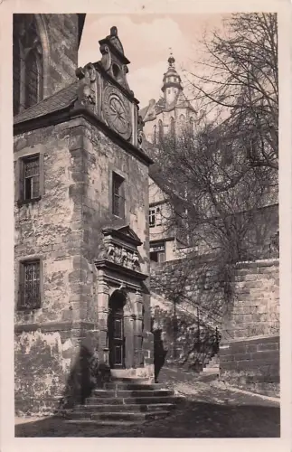 Marburg a.d. Lahn, an der lutherischen Kirche, Blick vom Schloß -804024