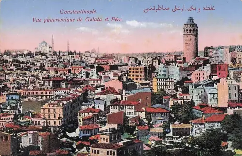 Constantinople. Vue panoramique de Galata et. Péra. -804118