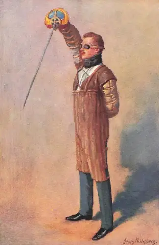 Künstler-Ansichtskarte Georg Mühlberg: Der Herr Paukant -804442