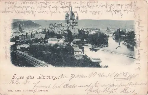 AK Limburg a. d. Lahn, Teilansicht mit Blick auf den Dom -804294