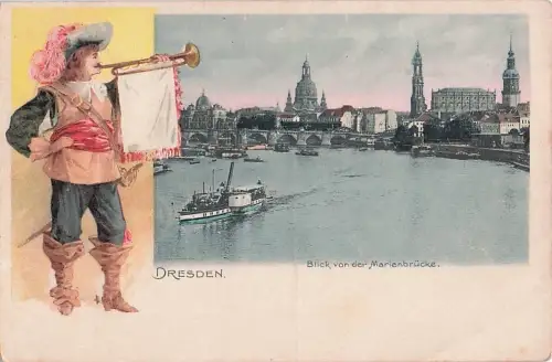 DRESDEN. Blick von der Marienbrücke. -804370