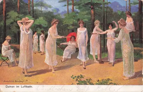 Frauen Damen im Luftbade Erotik AK ca.1912 -804360