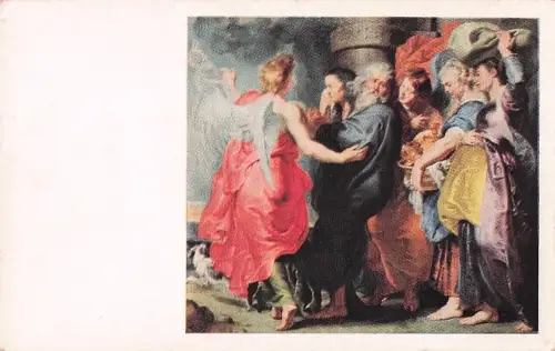 Postkarte: Abreise von Lot und seiner Familie aus Sodom von Rubens, Sarasota, Florida, USA -804564