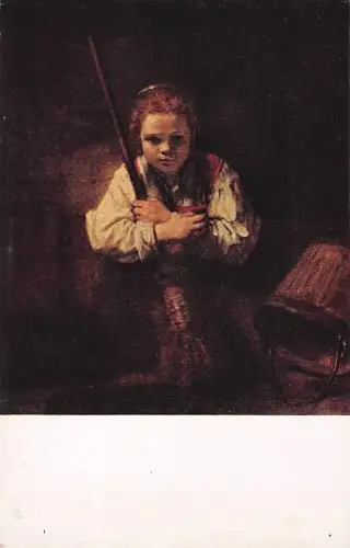 "EIN MÄDCHEN MIT EINEM BESEN" REMBRANDT National Gallery of Art Vintage -804500