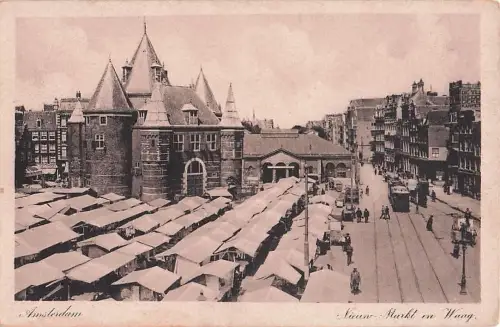AK NIEDERLANDE AMSTERDAM MARKTPLATZ NETHERLANDS -804682