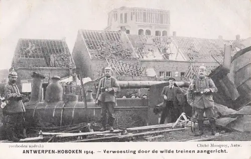 OORLOG GUERRE 1914 - Hoboken bij lez Antwerpen Anvers -804764