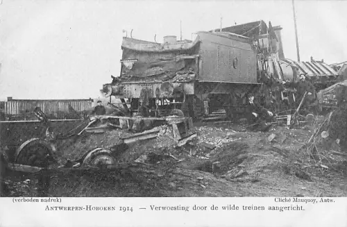 AK Antwerpen-Hoboken, Verwoesting door de wilde treinen aangericht -804916