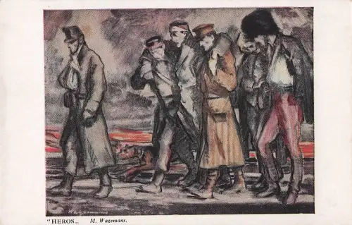 Künstler Ak Wagemans, M., Heros, Asiles des Soldats Invalides Belges, belgische Soldaten -804886