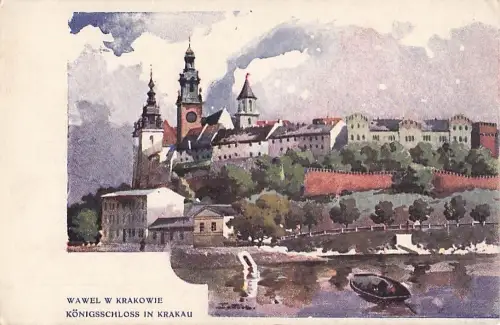Künstler-AK Krakau, Königsschloss -804892