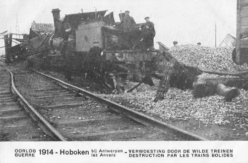 AK Antwerpen-Hoboken, Verwoesting door de wilde treinen aangericht -804918