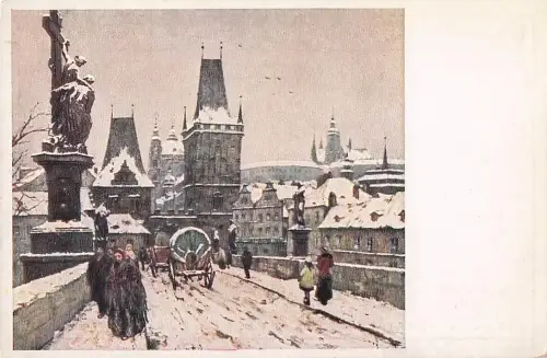 Prag Prahy Prague Kleinseiter Brueckentuerme Karlsbruecke Burg -804842