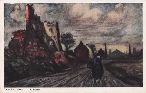 CHARLEROI (BELGIEN), illustriert von P. PAULUS für das Belgische Kriegsinvalidenheim -804928