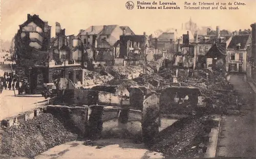 MILITAIRE Ruines de Louvain-Rue de Tirlemont et rue du Chéne -804974