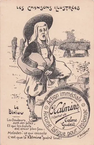 Werbung für Kalmine, ein frühes Schmerzmittel, von E. Genault -804994