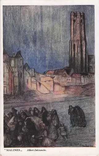 Melines von Albert Delstanche Postkarte -804958