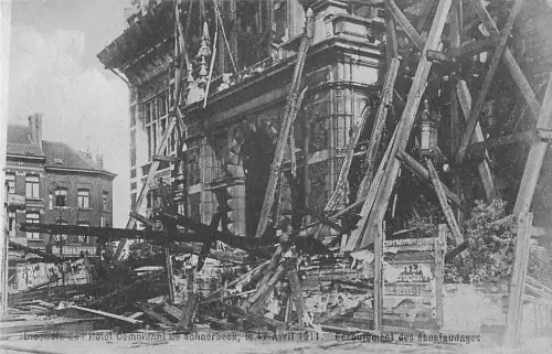 Brand des Rathauses von Schaerbeek (Brüssel), der in der Nacht vom 16. auf den 17. April 1911 stattfand -804962