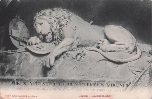Löwendenkmal in Luzern, Schweiz. -805048