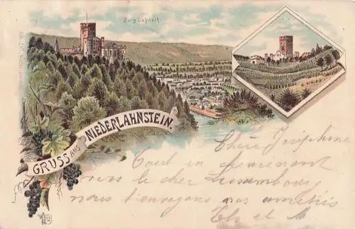 Gruss aus Niederlahnstein - Litho -805380