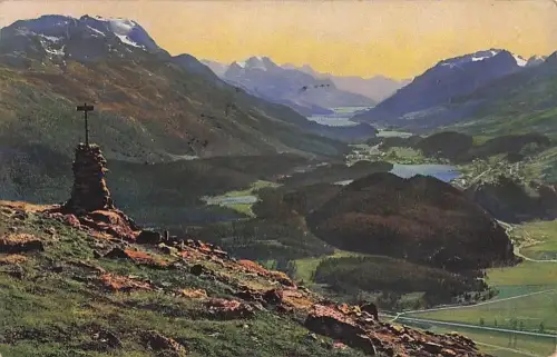 Ak Muotathal Kanton Schwyz, Blick auf die Oberengadinerseen -805140