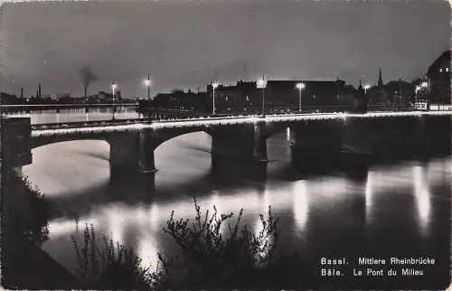 Basel. Mittlere Rheinbrücke Bâle. Le Pont du Milieu -805128