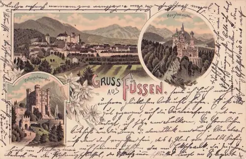Gruss aus Füssen - Litho -805520