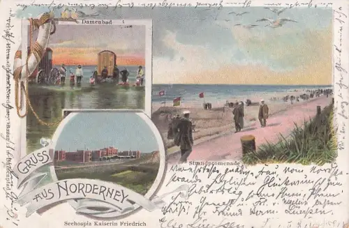 Gruss aus Norderney - Litho -805338
