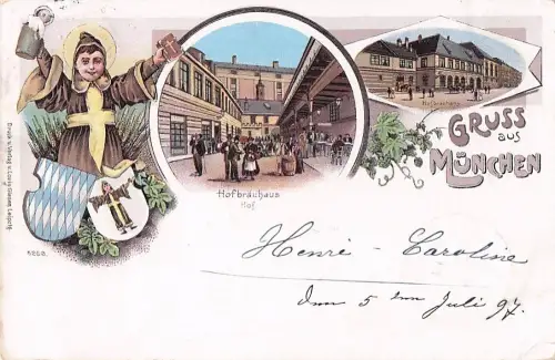 Gruss aus München“-Lithografie -805514