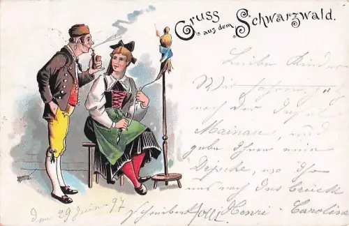 Gruss aus dem Schwarzwald - Litho - Künstler-AK Eugen Felle -805336