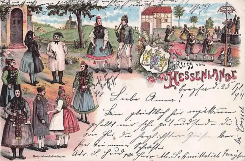 Gruss vom Hessenlande - Litho -805418