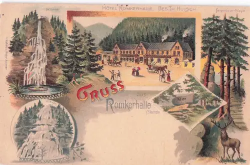 Gruss aus Romkerhall im Okerthal - Litho -805504