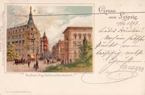 Gruss aus Leipzig - Litho -805432
