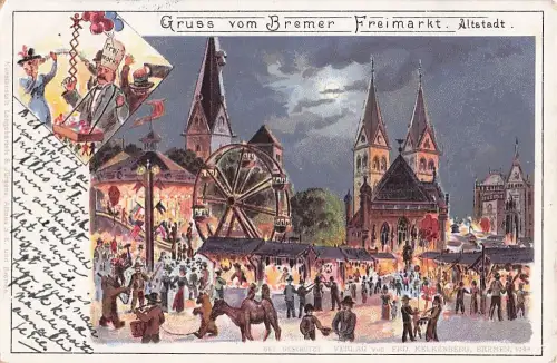 Gruss vom Bremer Freimarkt. Altstadt. -805402