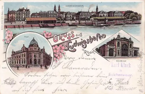 Gruss aus Ludwigshafen - Litho -805476