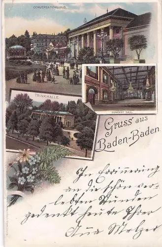 Gruss aus Baden-Baden - Litho -805486